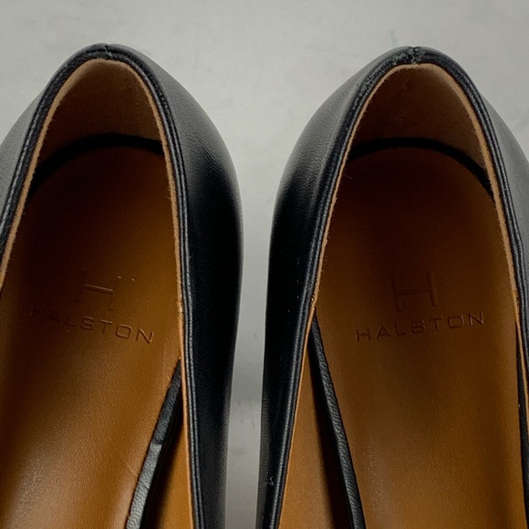 H by Halston Whitney Black Leather Heels - Picture 6 of 9